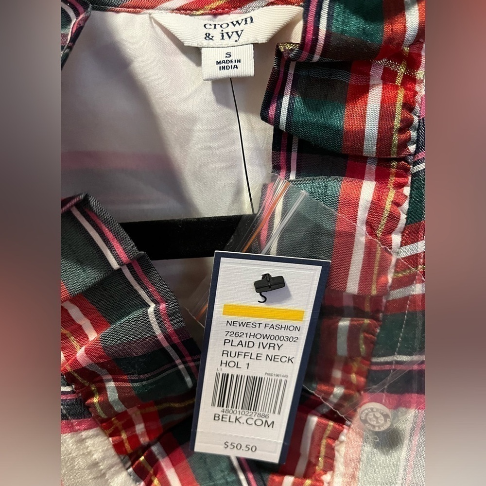 Crown and Ivy Plaid Shirt - Picture 4 of 7